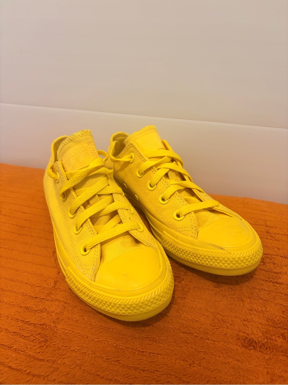All Yellow Women’s Converse Low Top Canvas Sneakers